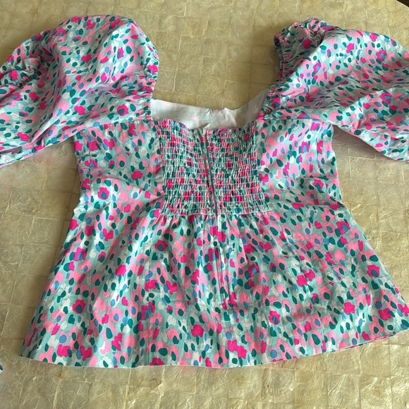 Lilly Pulitzer Set NEW Hottie Dottie Suzie Skirt Bitsy Top Puff Sleeve two piece - Picture 12 of 16